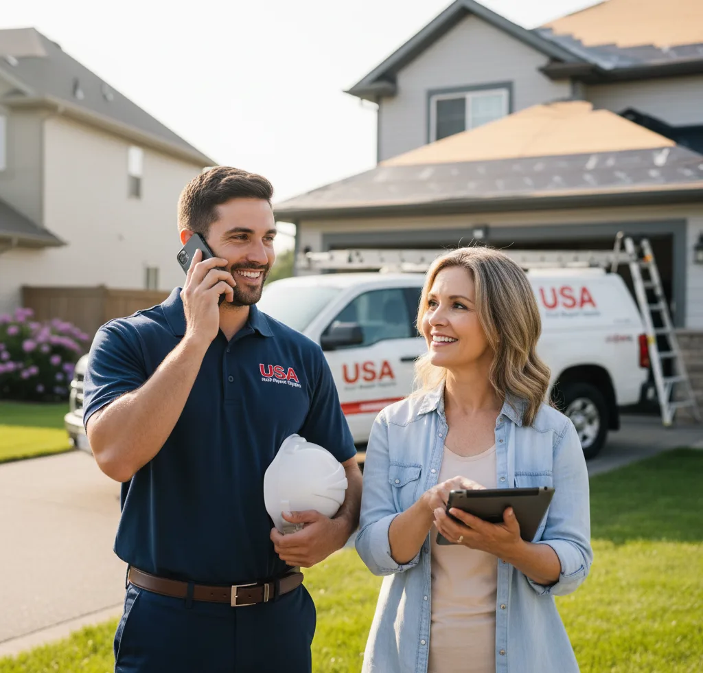 USA Roof Repair Experts customer support in Hudsonville